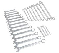 Metric Combination and Double Offset Ring Spanner Wrench Set 6 - 24mm 25pc