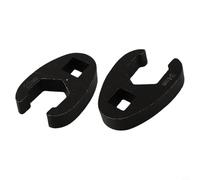 Metric Crowfoot Wrench Set 8-24mm for 3/8 in and 1/2 in Drive, Open End Spanner, 15-Piece with Storage Case, Compatible with