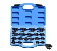 Metric Crows Foot Wrench Set U Shaped Ratcheting Flare Nut Spanner Kit