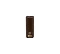 Metric Deep Impact Socket, 6-Point, Black Oxide, 1/2 In. Drive, 22mm - DWMT73952OSP