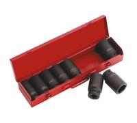 Metric Deep Impact Socket Set 8pc 3/4"D Single Hex Boxed Sealey AK80/9M