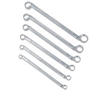 Metric Double Ended Bi-hex Ring Spanners 6mm - 17mm 6 Spanners 12 Sizes