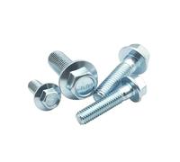 Metric Fine Thread Tooth M0 M12 External Hexagon Flange Bolts 8. Grade White Zinc Plated Hexagonal Screws 1.25 Pitch(M10x1.25x60 5pcs)