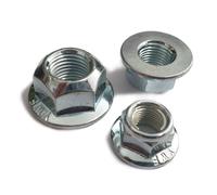 Metric Flange Lock Nuts, M12 x 1.25 Fine Thread, Grade 10.9, DIN6927, 10 Pack