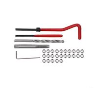 Metric for m6 Helicoil Kit with Drill Tap Installation Tool Metric | Fixes stripped for m6 threads, high strength stainless steel, includes drill tap wrench, metal case