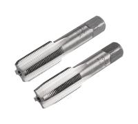 Metric Hand Tap M18 Thread 1.25 Pitch 4 Straight Flutes H2 Alloy Tool Steel Bottom & Taper Screw Tap Set Tapping Tools for Repairing 1 Pair