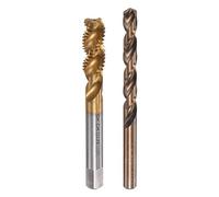 Metric Hand Tap M22 Thread 2.5 Pitch 4 Straight Flutes H2 Alloy Tool Steel Bottom & Taper Screw Tap Set Tapping Tools for Repairing 1 Pair
