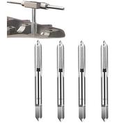Metric Hand Tap Set 4PCS, M3 x 0.5 High-Speed Steel Thread Taps, Professional Hand Threading Tool Kit for High Speed Steel Hand Threading Tapping Tool Kit
