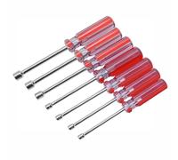 Metric Hex Nut Screwdriver, 5/5.5/6/7/8/9/10 mm Hex Socket Screw Driver Wrench Metal Socket Wrench Repair Kit for RC Models, Quadcopters, Automotives