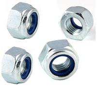 Metric Hexagon Nyloc Nylon Insert Locking Nuts M24 x 3.0mm Pitch Bright Zinc Plated Grade 6 (Pack of 4)