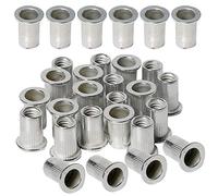 Metric M4 Aluminum Rivet Nut Threaded Rivet Insert Nuts Nutsert Rivnuts M4-0.7mm 70-Piece