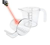 Metric Measuring Jug Set 250 ml & 500 ml, Clear Plastic Liquid Measuring Cups with Laser-Etched ml Markings, Food-Grade Plastic Measuring Jugs for Baking, Cooking, Kitchen Liquid Measuring & Mixing