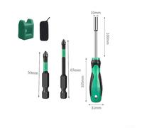 Metric Nut Driver Set with Hollow Shafts for Hex Socket Screws - Chrome-Vanadium Steel, Nickel-Plated, Mirror-Polished, 50/65/70/90mm Bit Lengths, DIY &(5PCS)