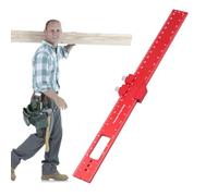 Metric Ruler - Engineer Ruler, Sliding Ruler, Pocket Marking Ruler with Slide Stop | Architect Ruler Machinist Tools, Cork Back Ruler, T Track Ruler