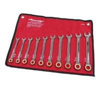 Metric Sae Size Ratchet Combination Wrench Spanner Set 10Pc (Neilsen Ct4045)