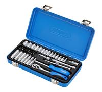 Draper 16365 1/4" Drive 45 Piece Metric Standard / Deep Socket Set 4-14mm