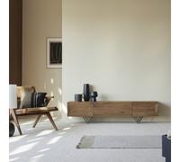 Metric - Solid walnut TV unit 175 cm Dark Brown