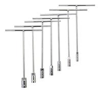 Metric T-Handle Key Set - 7 pc Long Shaft Hex Key Tool Kit with Sockets | Heavy Duty Allen Key Key for Automotive, Bicycle Repair, Machinery, DIY Projects | Durable Steel Constr