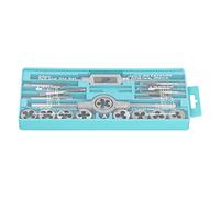 Metric Tap and Die Set, CNC Processed Threading Tool Kit, Heat Treated 60HRC High Hardness, Coarse Fine Threads for Metal Processing, Includes M3 - M12 Dies and Taps with Wrenches