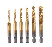 Metric Tap Drill Bit, HSS 4341 Steel, Spiral for Flute Design(M3) | For Workshop Repair, Gold Plated Finish, Suitable for DIYers, Hardened Steel Body, Hex Shank Fit
