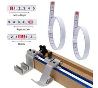 Metric Tape Measure with Steel Backing for Miter Saw Track and Woodworking Machine Setup Clear Double Layer Scale and for Precise Measurement (2M-Right To Left)