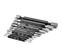 Metric Thread Plug Gage Set, 10 PCS Double End Through Stop Pitch Thread Gauges, Pitch Diameter Measurement Tool