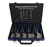 Metric Thread Repair Kit, 131PCS M5 M6 M8 M10 M12 Sizes, Comprehensive Drill Bits and Thread Inserts - Durable High Speed Steel, Easy Installation for Automotive Repair Use