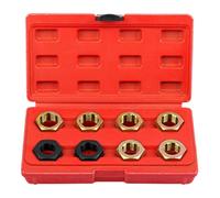 Metric Thread Repair Kit - HEX Tap Die Thread Chaser Set of 8 PCs, Tapping and Lespread Tools | Metric Thread Restorer for Bolts, Nuts, Screws, Garage Repair Kit, Workshops, Home Projects