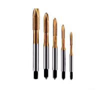 Metric Thread Tap Set Titanium Coating for HSS Tapping Tool Set 3-8mm Hand Tap Set