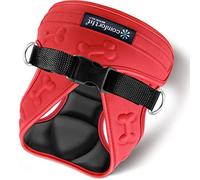 Metric USA Comfort Fit Step in Dog Vest Harness Easy to Put on Take Off Adjustable Soft Padded Puppy Harness Vest for Small and Medium Dogs (Medium, Red)