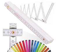 Metrie™ - 1x Wooden Folding Ruler 2m Long Folding Ruler with | Duplex Graduation - Made in EU (1, BLOCK52)