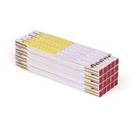 Metrie™ PERFECT 5 folding rules/folding rules - link scale | scale - 1m - white/yellow - duplex division, made in the EU - 20 pieces