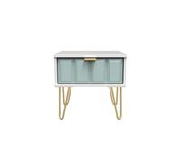 Metro 1 Drawer Bedside (Ready Assembled) Ready Assembled 2 U Duck Egg Blue One Size