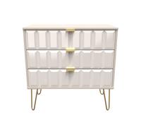 Metro 3 Drawer Chest (Ready Assembled) Ready Assembled 2 U Beige One Size