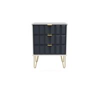 Metro 3 Drawer Chest (Ready Assembled) Ready Assembled 2 U Dark Blue One Size
