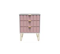 Metro 3 Drawer Chest (Ready Assembled) Ready Assembled 2 U Dusty Pink One Size