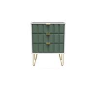 Metro 3 Drawer Chest (Ready Assembled) Ready Assembled 2 U Green One Size