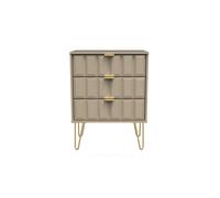 Metro 3 Drawer Chest (Ready Assembled) Ready Assembled 2 U Light Brown One Size