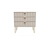 Metro 3 Drawer Chest (Ready Assembled) Ready Assembled 2 U Taupe Medium