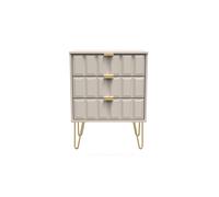 Metro 3 Drawer Chest (Ready Assembled) Ready Assembled 2 U Taupe Medium