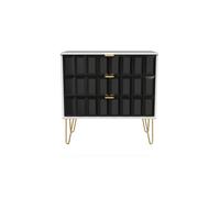 Metro 3 Drawer Chest (Ready Assembled) Ready Assembled 2 U True Black One Size