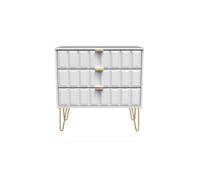Metro 3 Drawer Chest (Ready Assembled) Ready Assembled 2 U White Medium