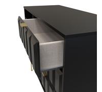 Metro 3 Drawer TV Unit (Ready Assembled) Ready Assembled 2 U True Black Medium