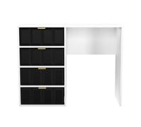 Metro 4 Drawer Vanity (Ready Assembled) Ready Assembled 2 U True Black One Size