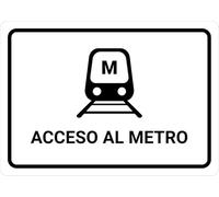 Metro Access White Spanish Bilingual Warning Metal Sign Tin Signs Aluminum Sign for Outdoors Use Yard Farm Fence Home Wall Decor 8x12 inch