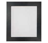 Metro Black Photo Picture Poster Frame with Double White Mount 50 x 40 cm for Image Size 40 x 30 cm