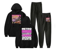 Metro Boomin A Futuristic Summa Cover Hoodie Sets Jogger Pants Women/Men Sweatshirts Sets Streetwear (Black,4XL)