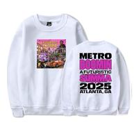 Metro Boomin A Futuristic Summa Cover Merch Long Sleeve Crewneck Sweatshirts Women/Men Streetwear (White,XXS)