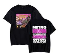 Metro Boomin A Futuristic Summa Cover T-Shirt Merch Women/Men Unisex Short Sleeve Tshirt Tee Streetwear (Black,L)