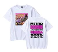 Metro Boomin A Futuristic Summa Cover T-Shirt Merch Women/Men Unisex Short Sleeve Tshirt Tee Streetwear (White,XXL)